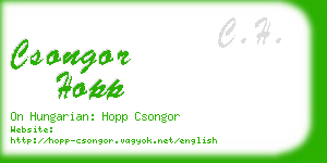 csongor hopp business card